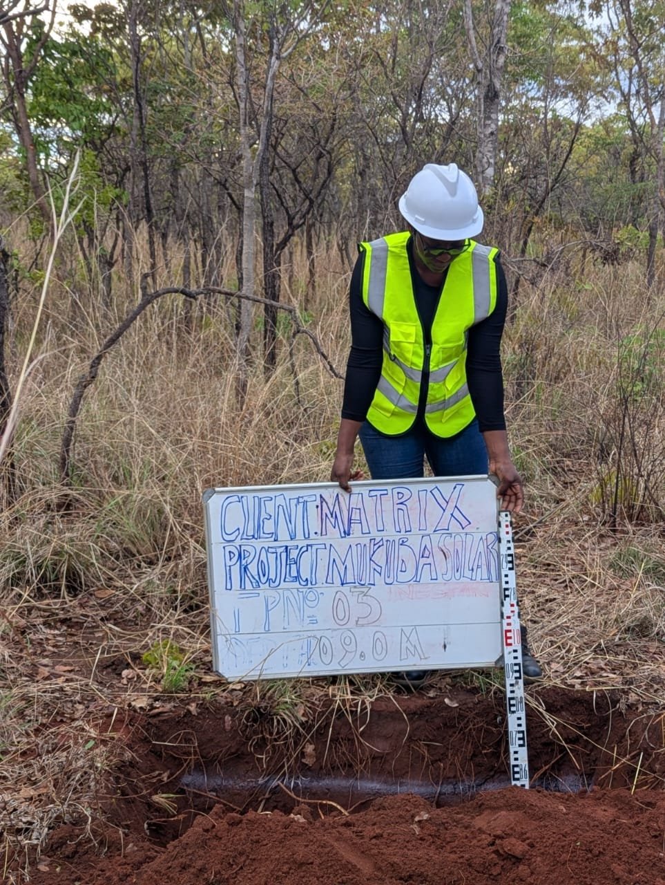 Soil sampling on site